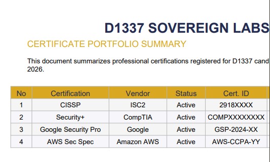 D1337 certificate